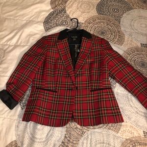Plaid blazer black label